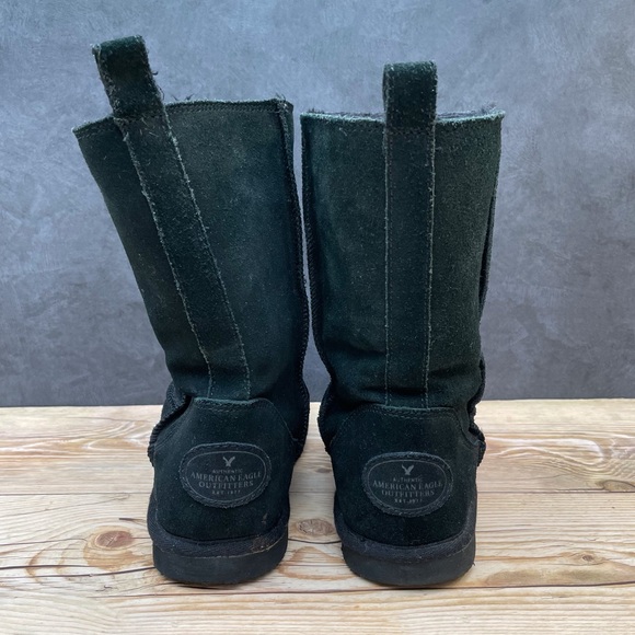 American Eagle Outfitters Black Lined Winter Boots - Picture 11 of 16